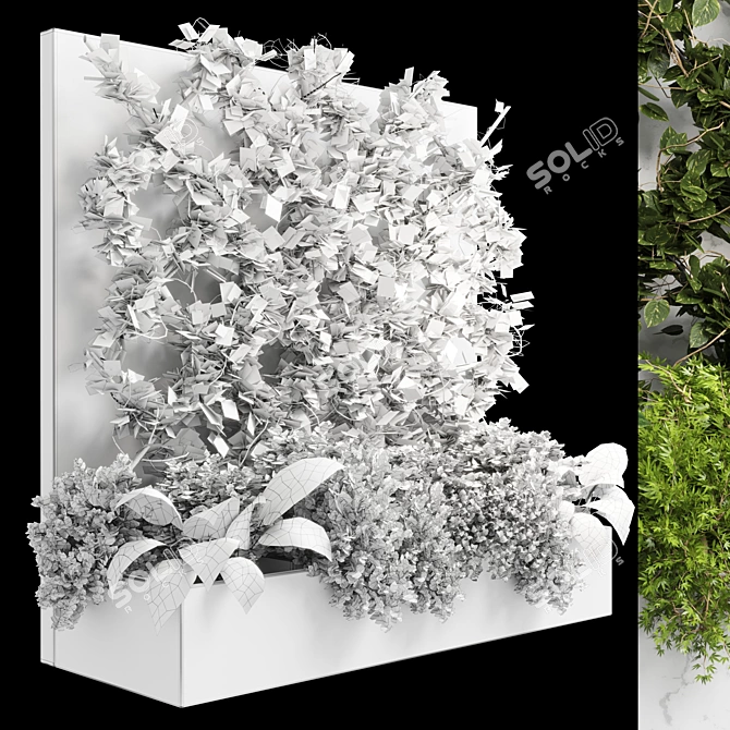 Vertical Garden Partition Set  Ivy 02 3D model image 4