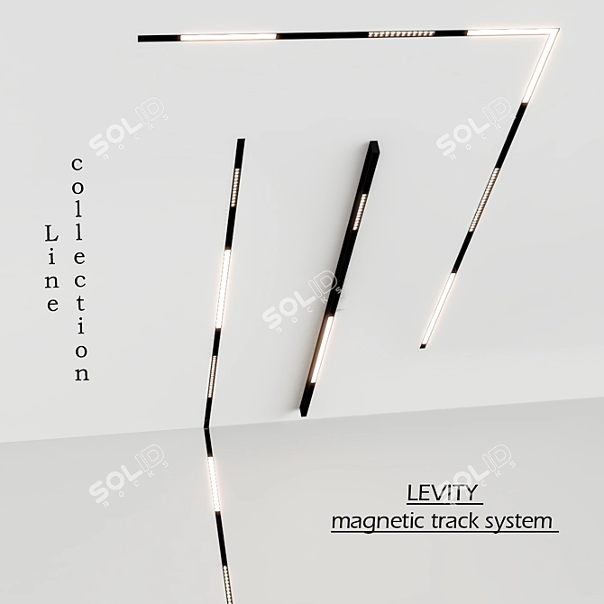 Sleek and Versatile: LEVITY Magnetic Track System 3D model image 1