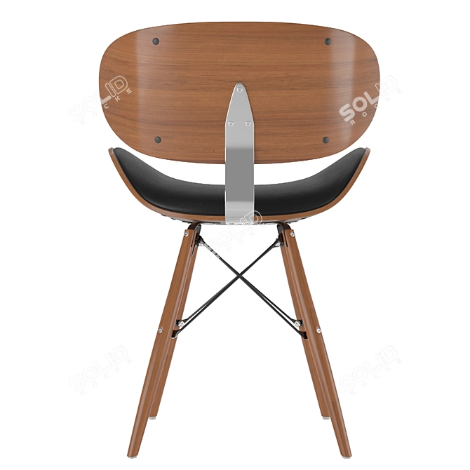 Sleek Gerald Black Chair 3D model image 3