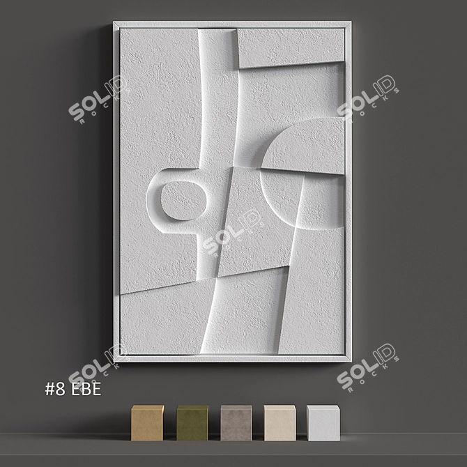 3D Relief Wall Art: Shades of Light 3D model image 2