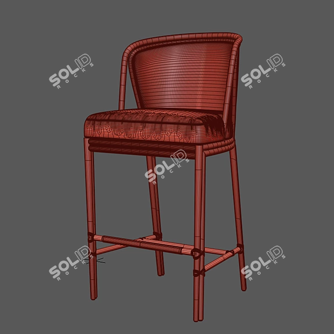 McGuire Ojai Counter Stool: Sleek Elegance for Your Kitchen 3D model image 4