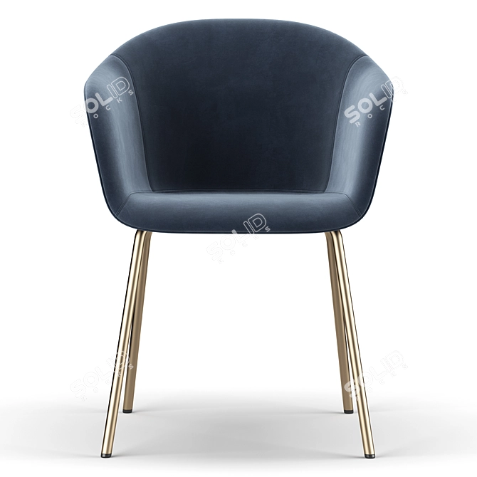 Elegant Elefy Dining Chair: Comfort, Style, Quality 3D model image 3