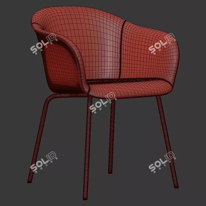 Elegant Elefy Dining Chair: Comfort, Style, Quality 3D model image 5