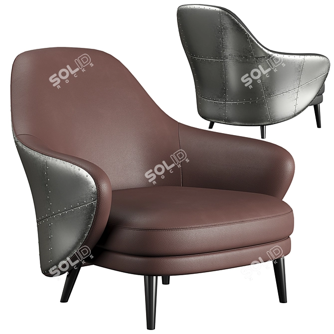 Aviator Gina Chair: Sleek and Stylish 3D model image 1