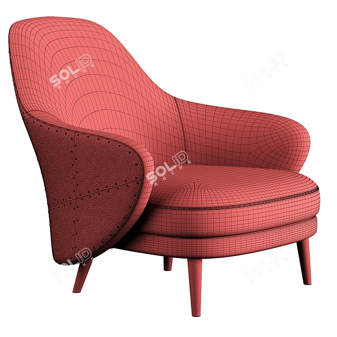 Aviator Gina Chair: Sleek and Stylish 3D model image 5