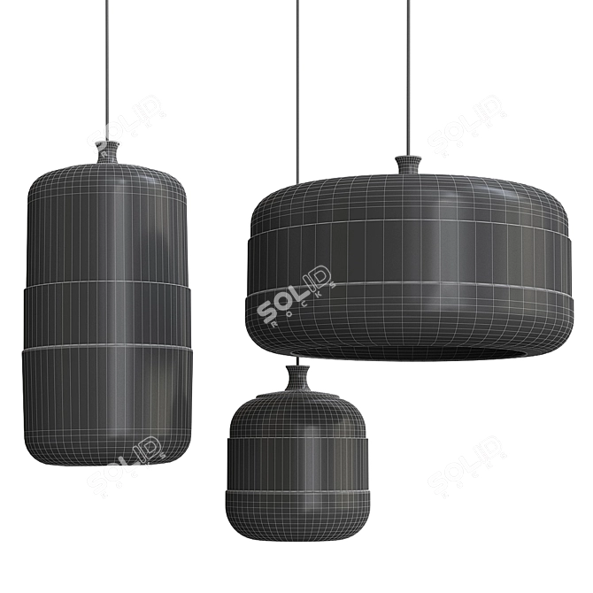 Modern Vistosi Futura SP G Pendant Light 3D model image 3