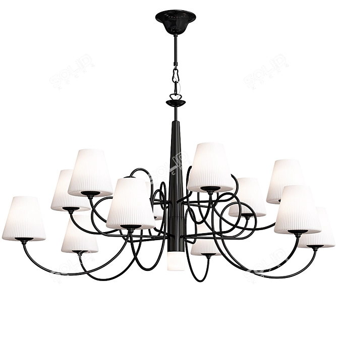 Elegant Lightstar Vortico Chandelier 3D model image 3