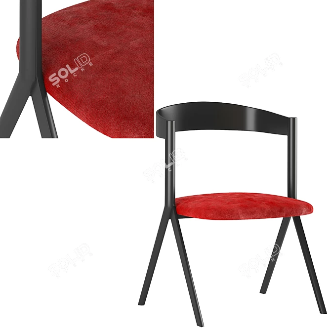 Modern Diverge Chair 3D model image 4