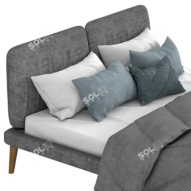 Modern Bed_01: Versatile Furniture Solution 3D model image 2