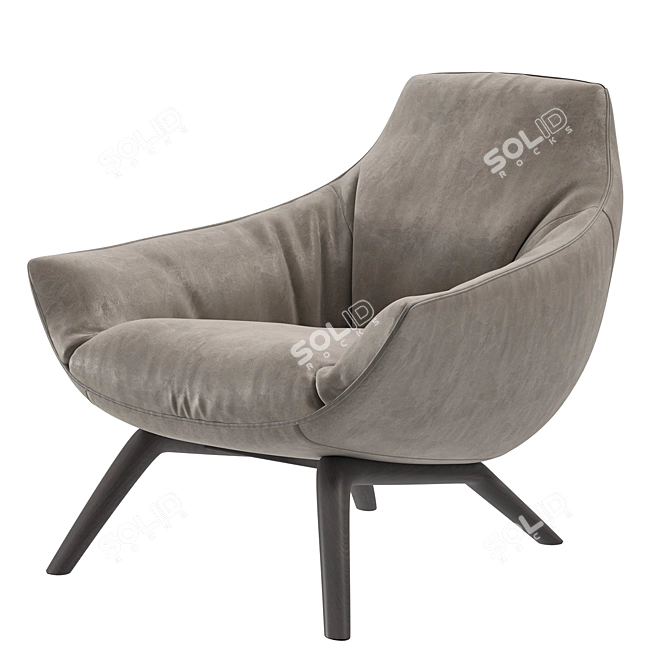 Contemporary Comfort: Florentia Armchair 3D model image 1