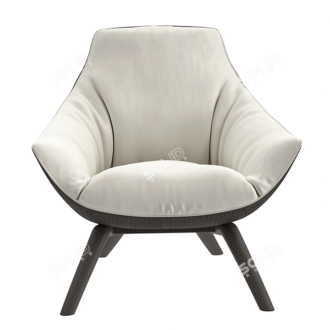 Contemporary Comfort: Florentia Armchair 3D model image 2