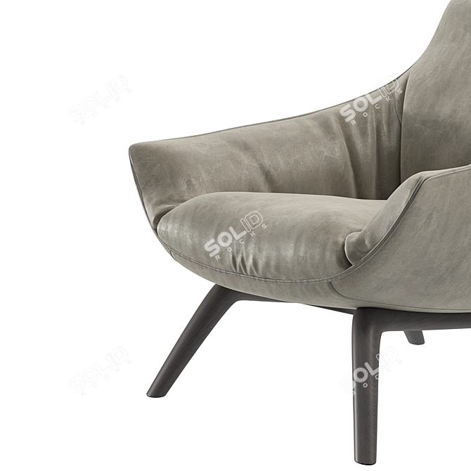 Contemporary Comfort: Florentia Armchair 3D model image 4