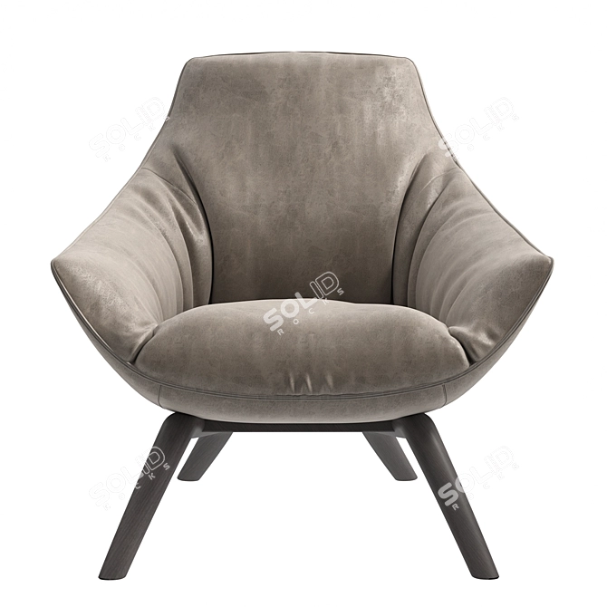 Contemporary Comfort: Florentia Armchair 3D model image 6