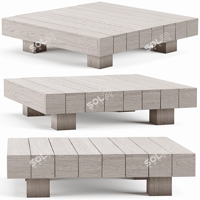 Sleek Lubek Coffee Table: Perfect Garden Pair 3D model image 2