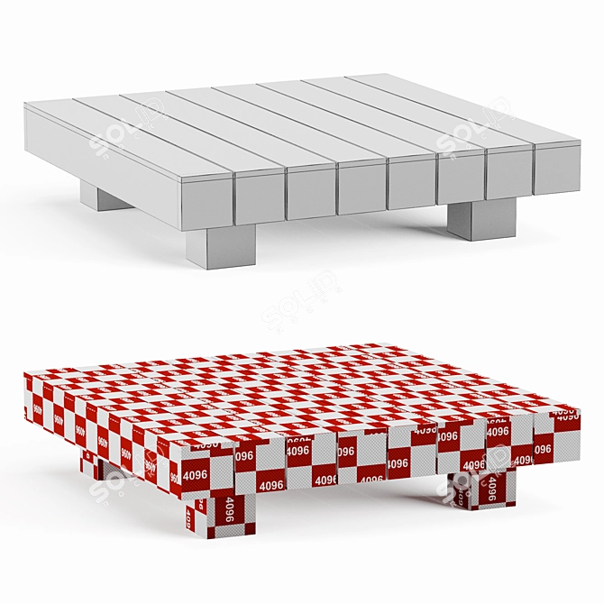 Sleek Lubek Coffee Table: Perfect Garden Pair 3D model image 3