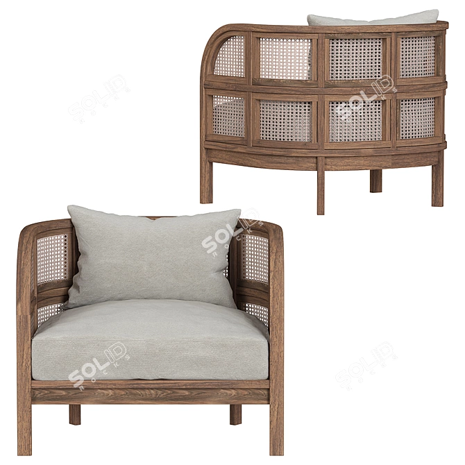 Cozy Union Nest Chair 3D model image 4