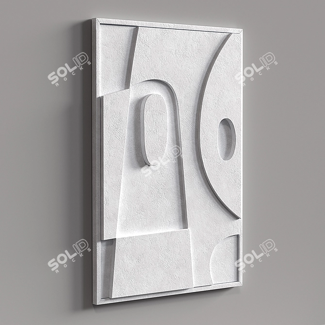 Luminous Relief Panel - Moonlit Shadows 3D model image 3