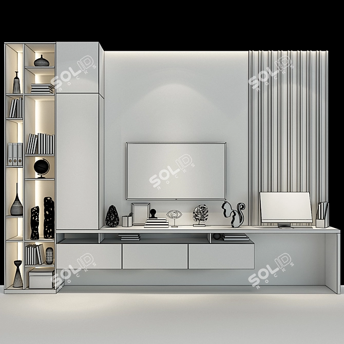 Modern Cabinet Furniture 0121 3D model image 2