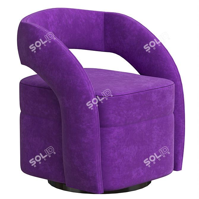 Swivel Armchair: Premium Comfort & Stylish Design 3D model image 1