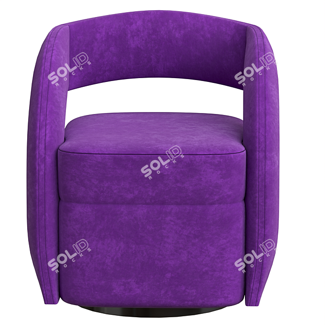 Swivel Armchair: Premium Comfort & Stylish Design 3D model image 2