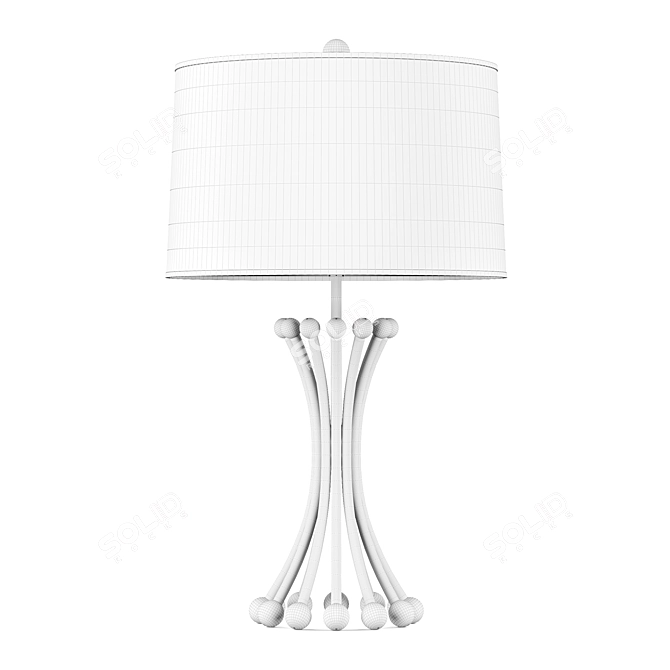 Elegant Biarritz Table Lamp: Illuminate with French-inspired Style! 3D model image 2