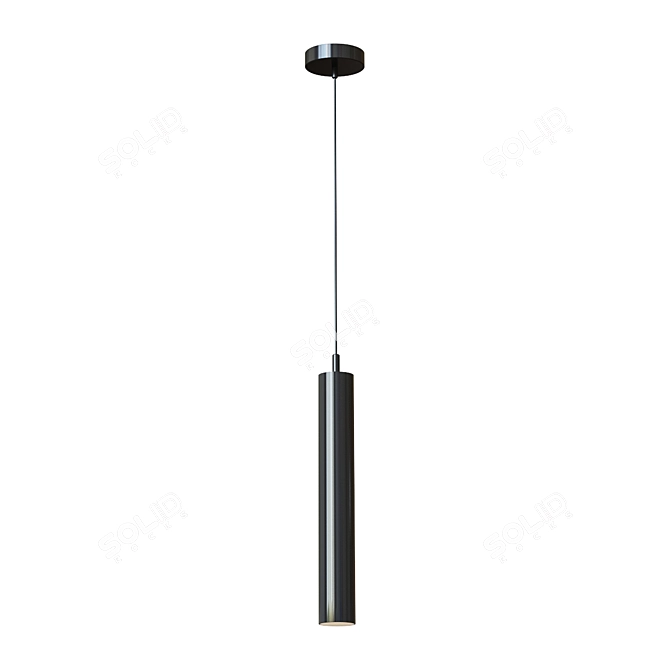 Sleek Black Pendant: Maude 3D model image 1