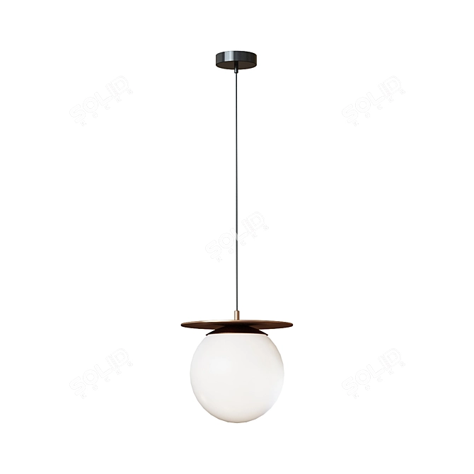 Modern Brass Pendant Lamp Manz 3D model image 1