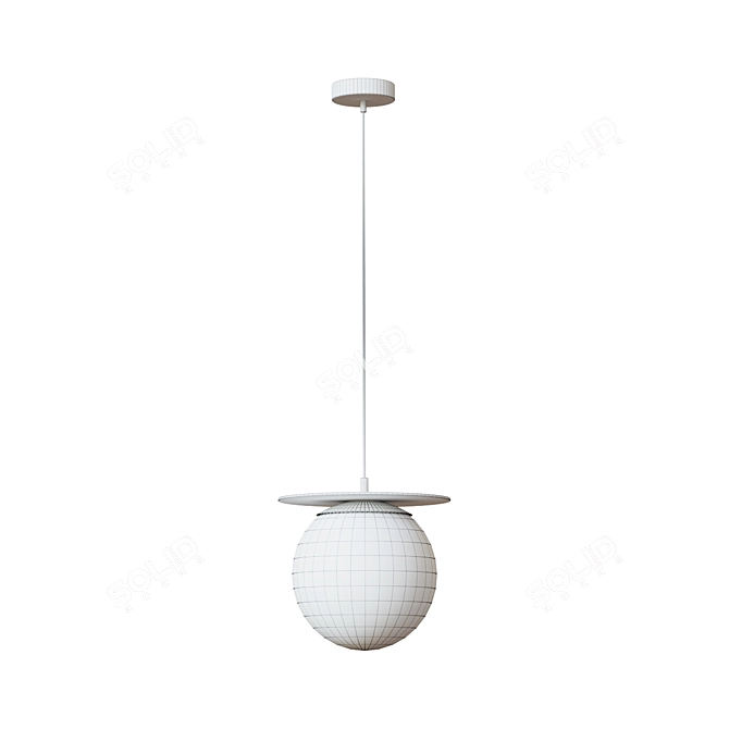 Modern Brass Pendant Lamp Manz 3D model image 2