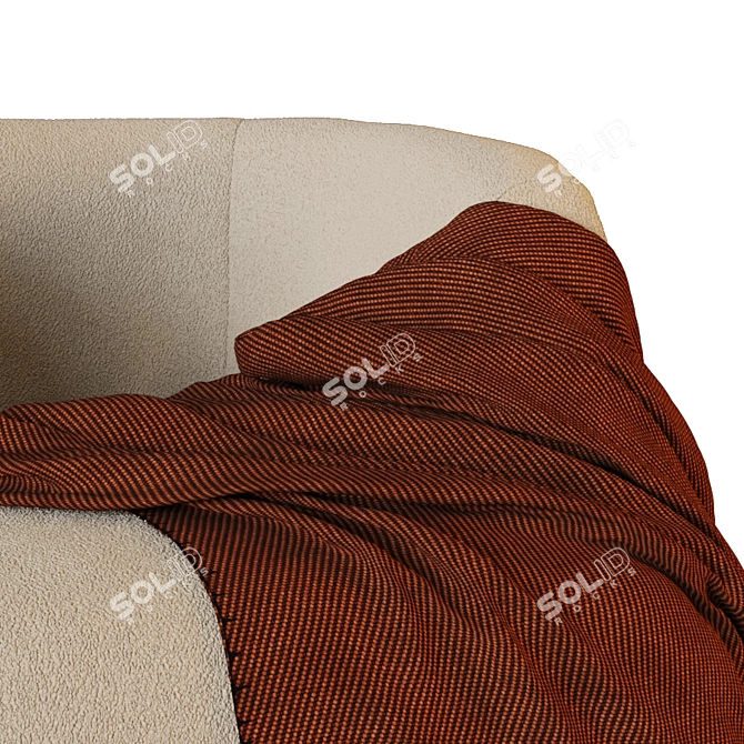 Cozy Bouclette Nidou Armchair: Ultimate Comfort 3D model image 4