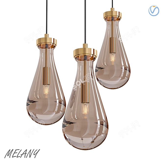 Contemporary MELANY Pendant 3D model image 1