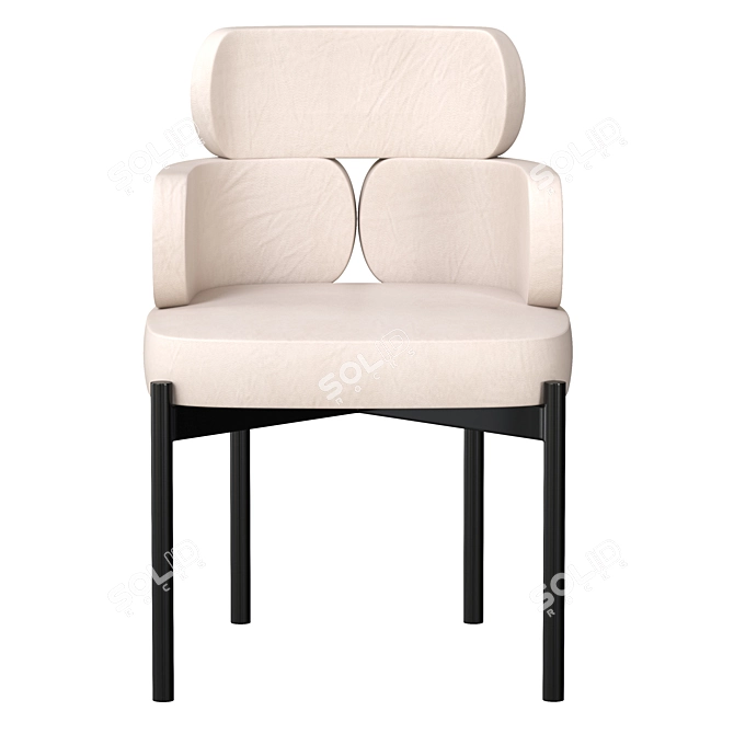 Contemporary SYLVIE Chair: Sleek Design by Meridiani 3D model image 2