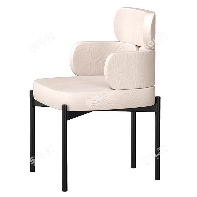 Contemporary SYLVIE Chair: Sleek Design by Meridiani 3D model image 3