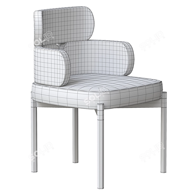 Contemporary SYLVIE Chair: Sleek Design by Meridiani 3D model image 5