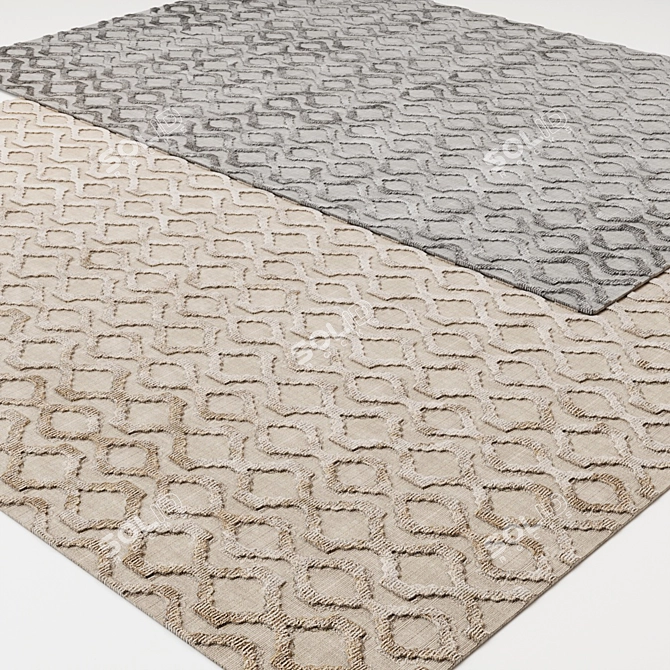 Artisan Chain Taupe Carpet 3D model image 5