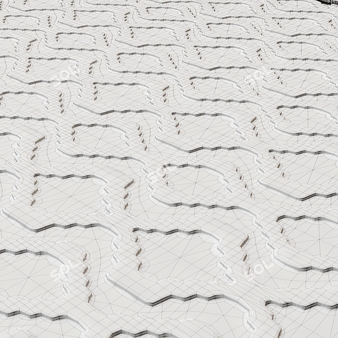 Artisan Chain Taupe Carpet 3D model image 6