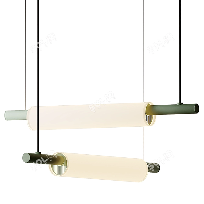 Minimalist Linear Ceiling Light 3D model image 1