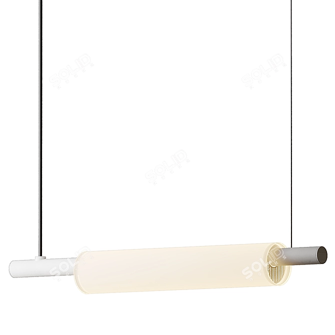 Minimalist Linear Ceiling Light 3D model image 4