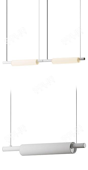 Minimalist Linear Ceiling Light 3D model image 5