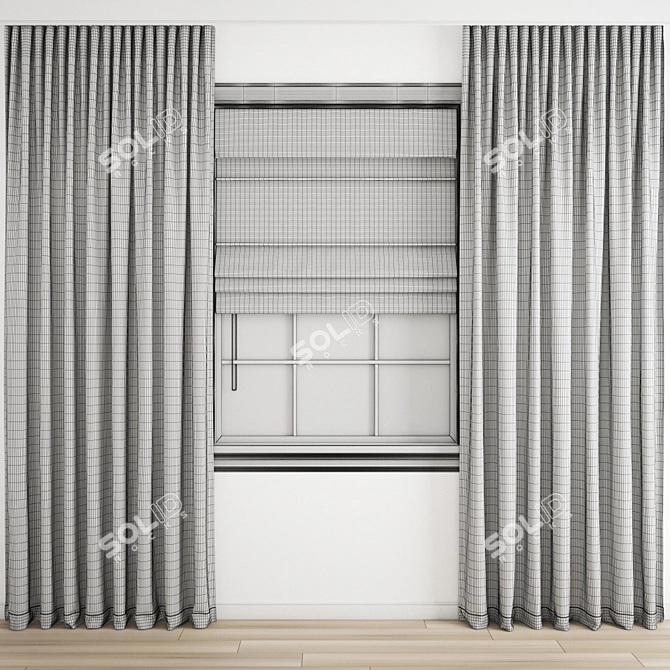 Polygonal Curtain Model 3D model image 5