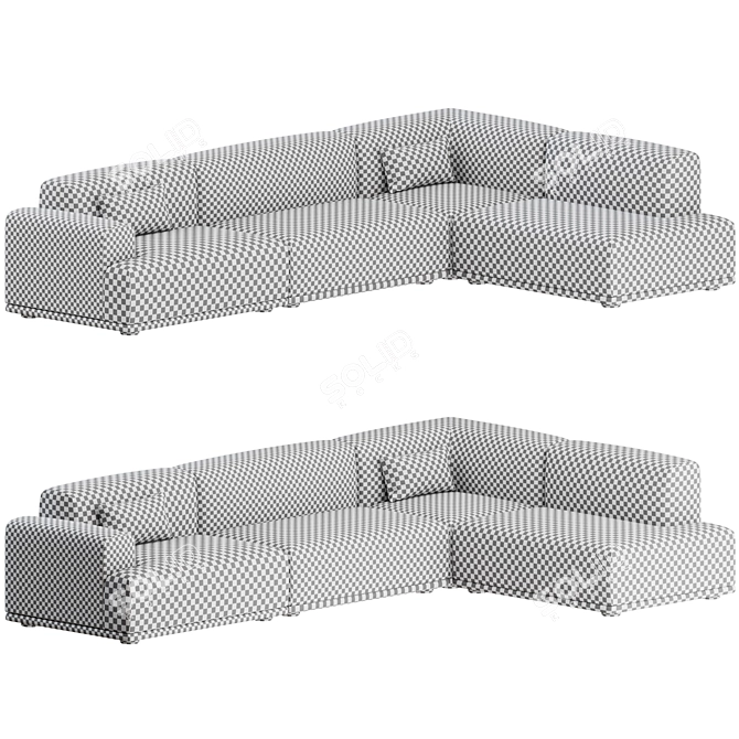 Muuto Connect Corner Sofa - Modern and Stylish 3D model image 2