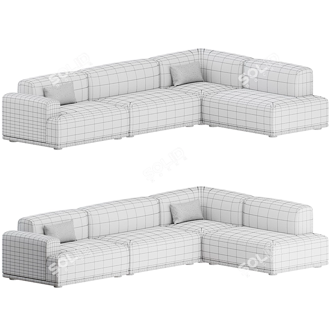 Muuto Connect Corner Sofa - Modern and Stylish 3D model image 3