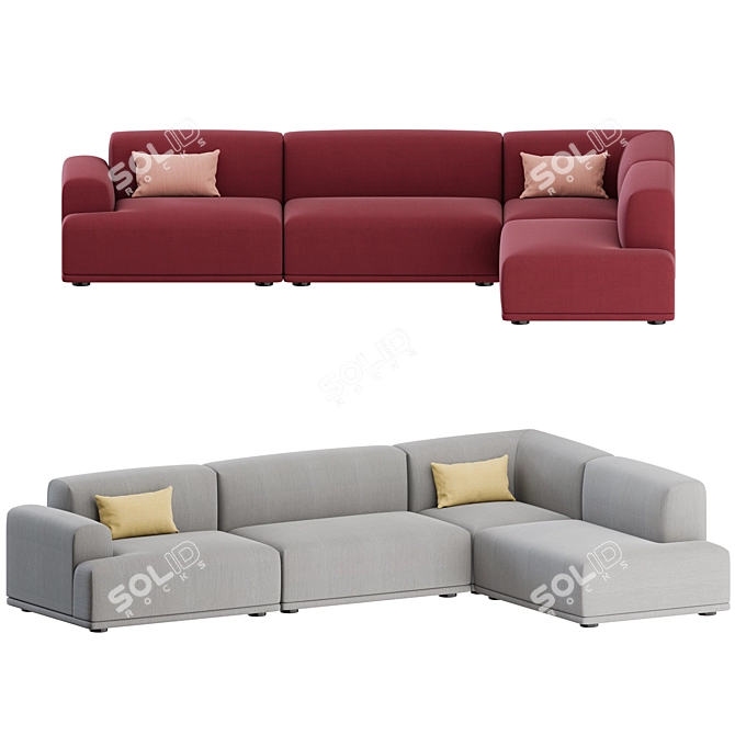 Muuto Connect Corner Sofa - Modern and Stylish 3D model image 4