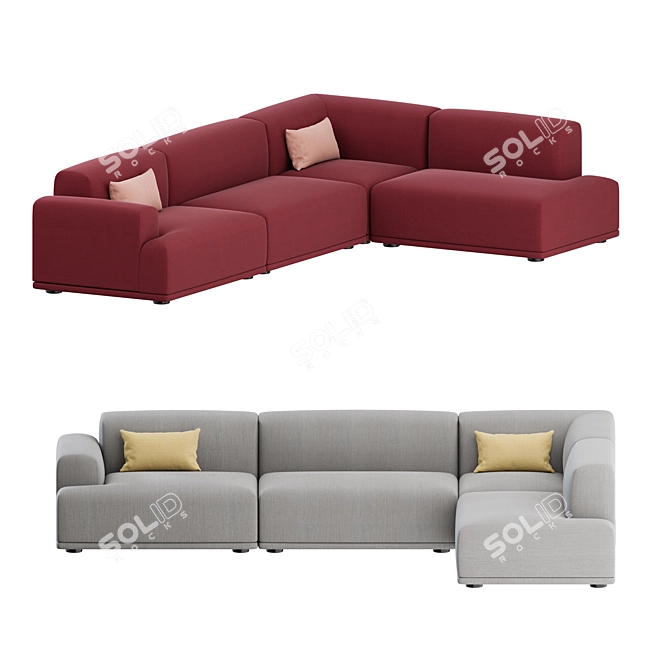 Muuto Connect Corner Sofa - Modern and Stylish 3D model image 5