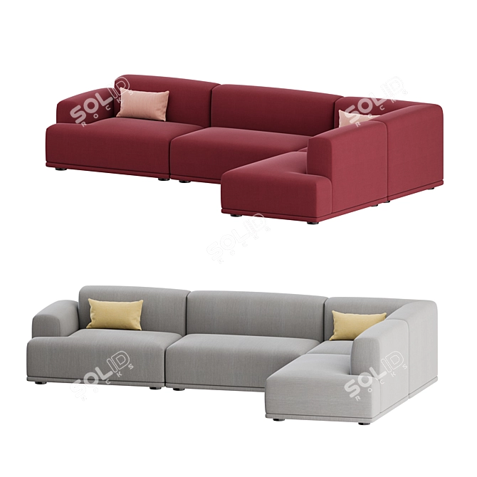 Muuto Connect Corner Sofa - Modern and Stylish 3D model image 6
