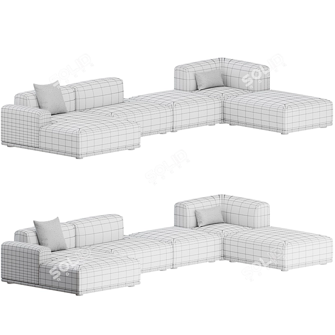 Muuto Connect Corner Sofa 02: Modern Modular Comfort 3D model image 3