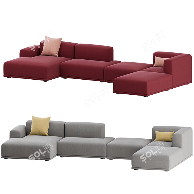 Muuto Connect Corner Sofa 02: Modern Modular Comfort 3D model image 5