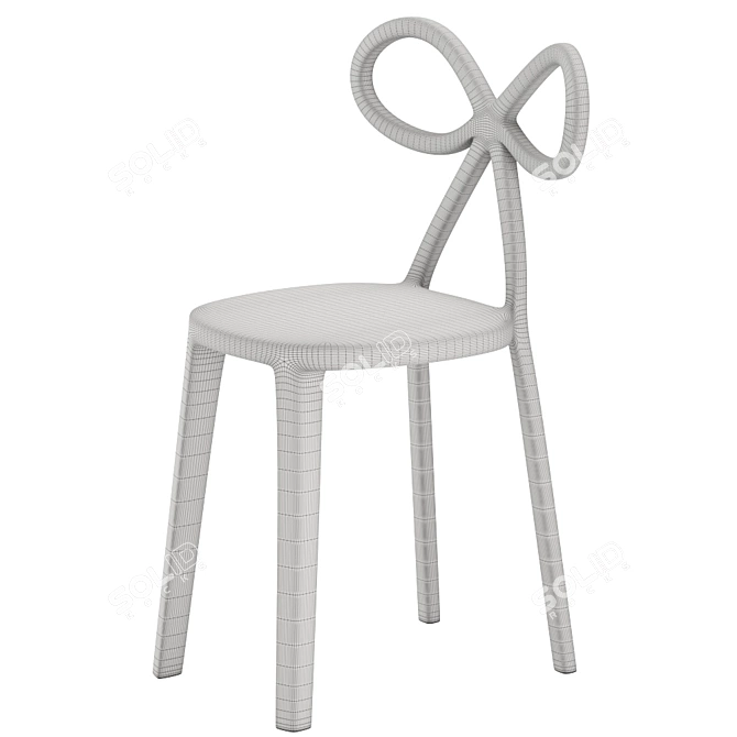 Qeeboo Ribbon Chair: Elegant Design by Nika Zupanc 3D model image 5