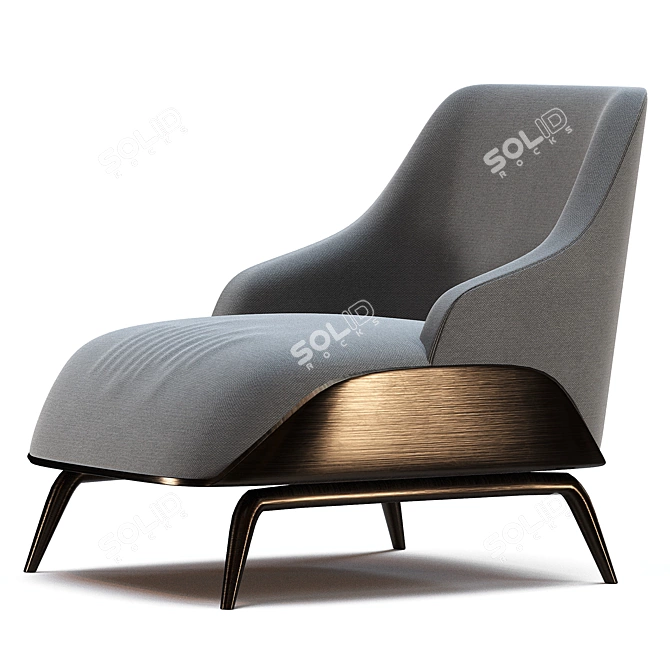 Elegant Brigid Armchair: Timeless Comfort 3D model image 2