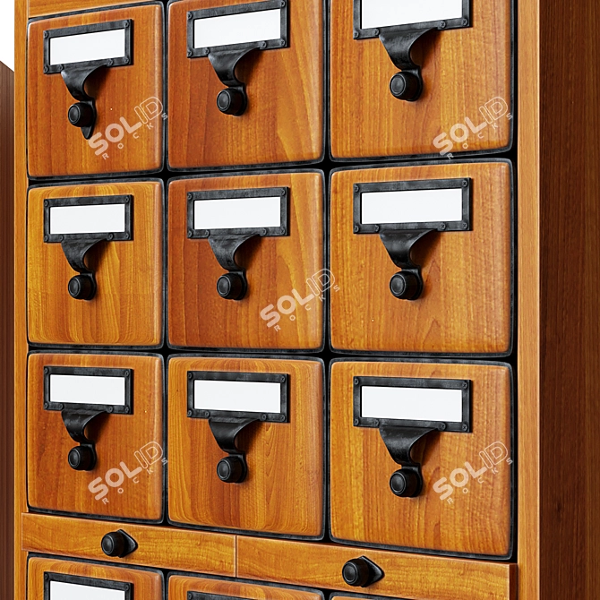 Versatile Library Cabinet: Space-Saving Solution 3D model image 2