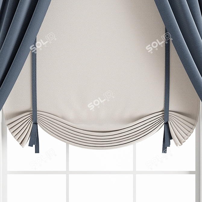 Polygonal Curtain Model 3D model image 1